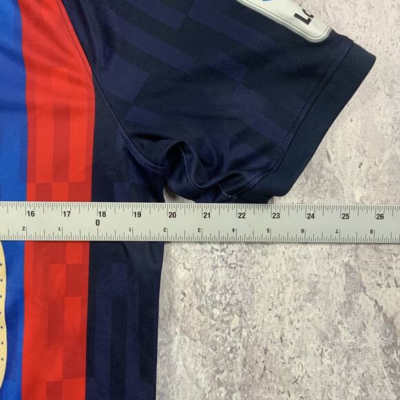 Nike FC Barcelona Jersey Mens Medium Blue Dugan #16 Home Soccer Futbol 2022-23 - Picture 10 of 10